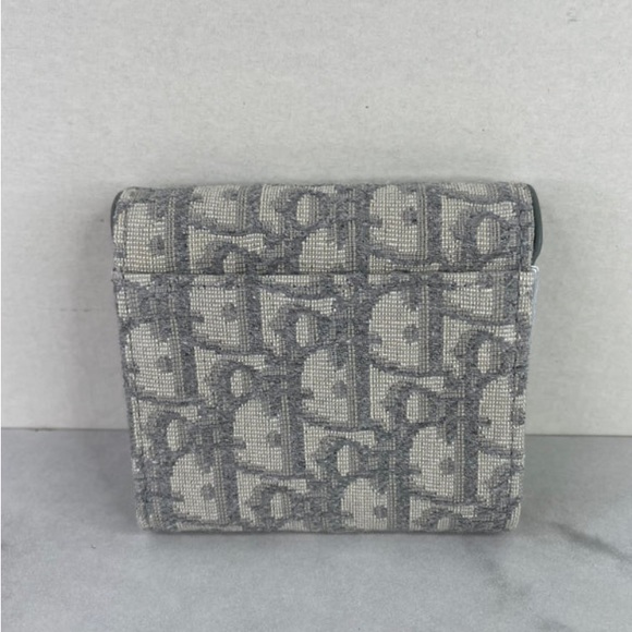 Christian Dior Saddle Lotus Wallet  Oblique Jacquard Print - Picture 3 of 5